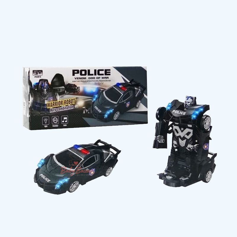 2 In 1 Venom God Of War Transformer Robot Car Police Black