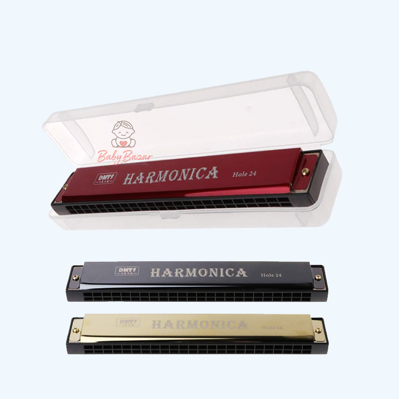 24 Hole Harmonica Key of C Mouth Metal Organ for Beginners